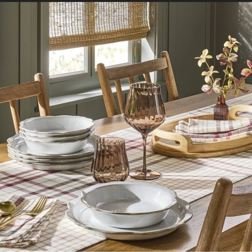 Hearth & Hand Set Of 4 Carved Edge Pasta/Grain Bowl Cream